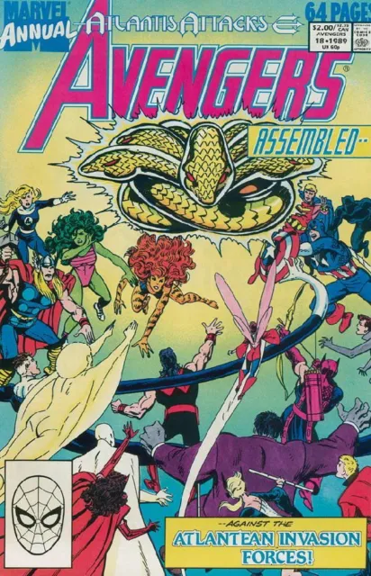 Avengers Annual #18 NM 1989 Marvel vs Ultron Atlantis Attacks Comic Book