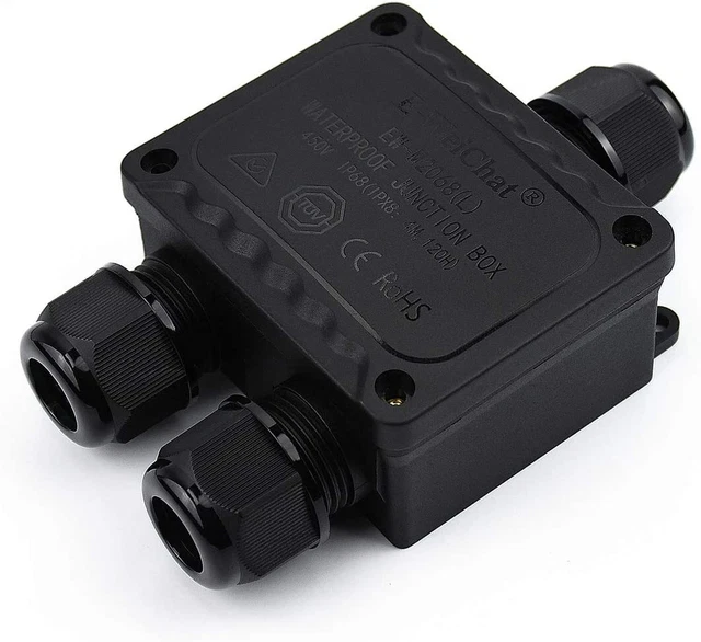 KLJ Boîte de jonction étanche IP68 - 3 voies - M2068-3Y - Câble coaxial 5...