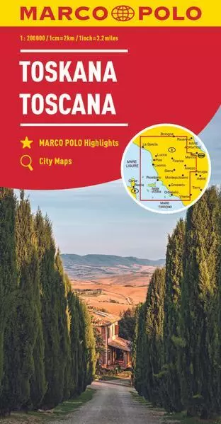 MARCO POLO Regionalkarte Italien 07 Toskana 1:200.000 | 2023 | deutsch