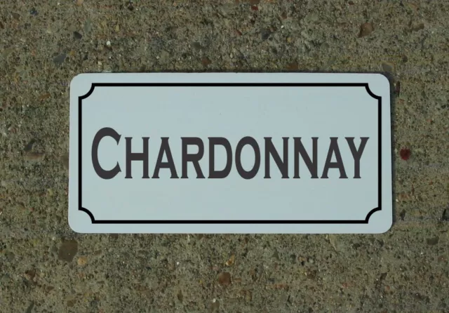 CHARDONNAY Metal Sign Vintage Style for Wine Cellar Cave Collection or Kitchen