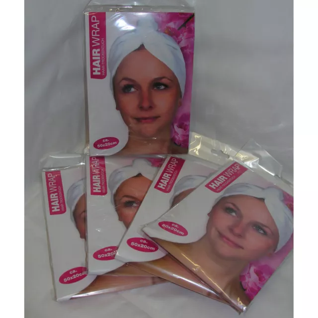 Angebot Set 5x Kopfhandtuch Kopftuch Haarturban Mikrofaser Haar-Turban Handtuch