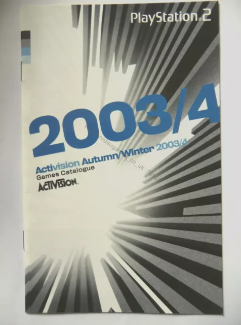 76922 Instruction Insert - Activision Autumn/Winter 2003/4 - Sony PS2 Playstatio