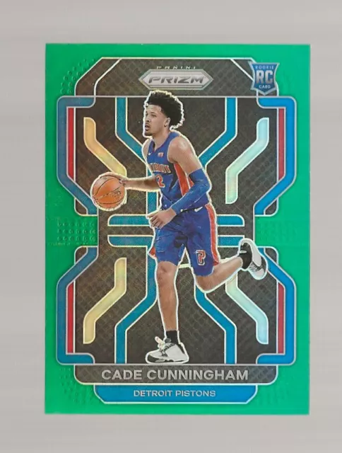 VW) 2021-22 Prizm Cade Cunningham Green Prizm SP RC Detroit Pistons