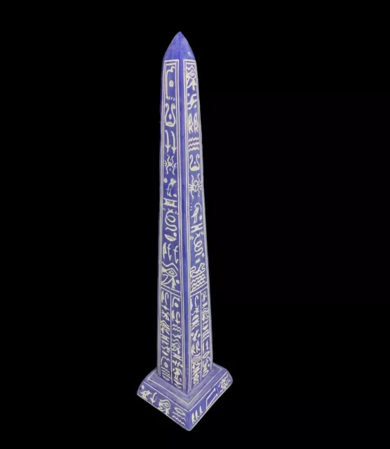 Rare Egyptian Hand made Obelisk with Beautiful Handmade Egyptian Inscriptions