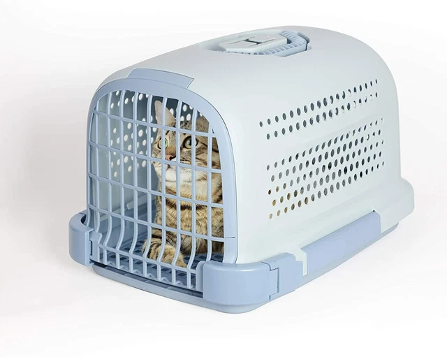 Koreyosh Portable Pet Travel Cage Plastic Dog Cat Carry Box Puppy Kitty Kennel