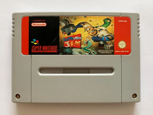 Jeu Super Nintendo Earthworm Jim 2