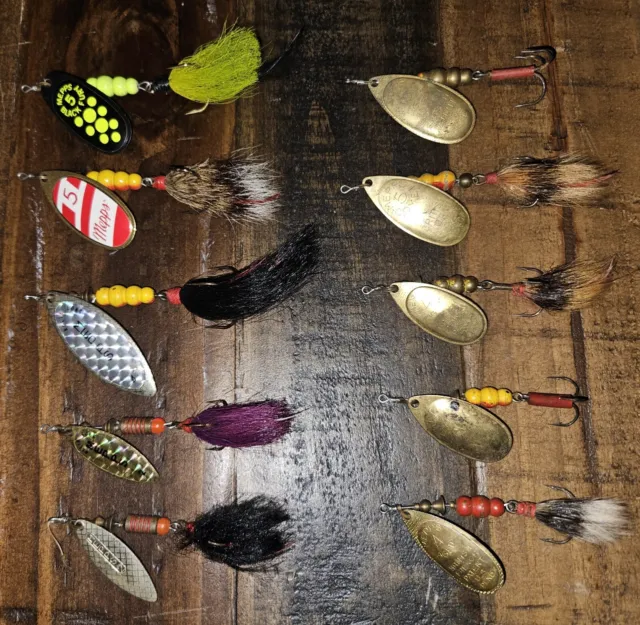 PROPELLER SPINNERS, MEPPS Lusox, etc. Vintage Fishing Lures, Lot