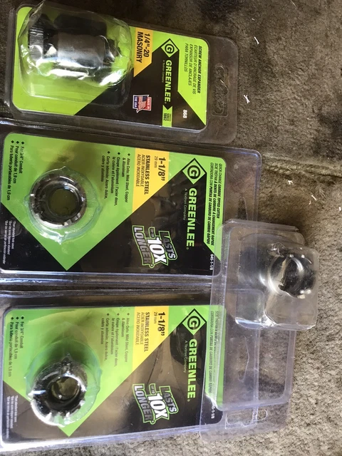 Greenlee 645-1-1/8 Quick Change SS Carbide-Tipped 1-1/8" Hole Cutter (3)