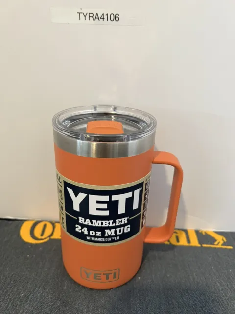 NEW Yeti Rambler 24oz Beer Mug King Crab Orange Magslider Lid Coffee Cup w/  tags 888830113752