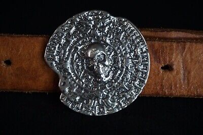 Skull Pirate Coin Fibbia della Cintura, Solid 925 Argento Sterling, da Clovis