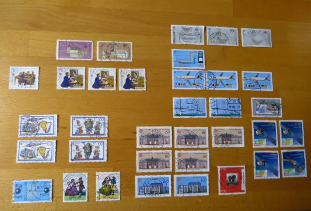 Lot 35 Europa-Briefmarken BRD, 1978 bis 1995, teils sehr schön gestempelt