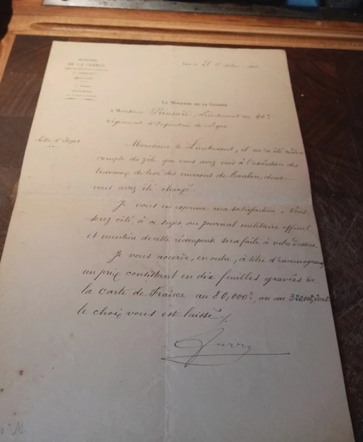 LETTRE MANUSCRITE AUTOGRAPHE ministre de la guerre général J.J. FARRE 1880 fon EUR 3,00 LETTRE MANUSCRITE AUTOGRAPHE ministre de la guerre général J.J. FARRE 1880 fon EUR 3,00