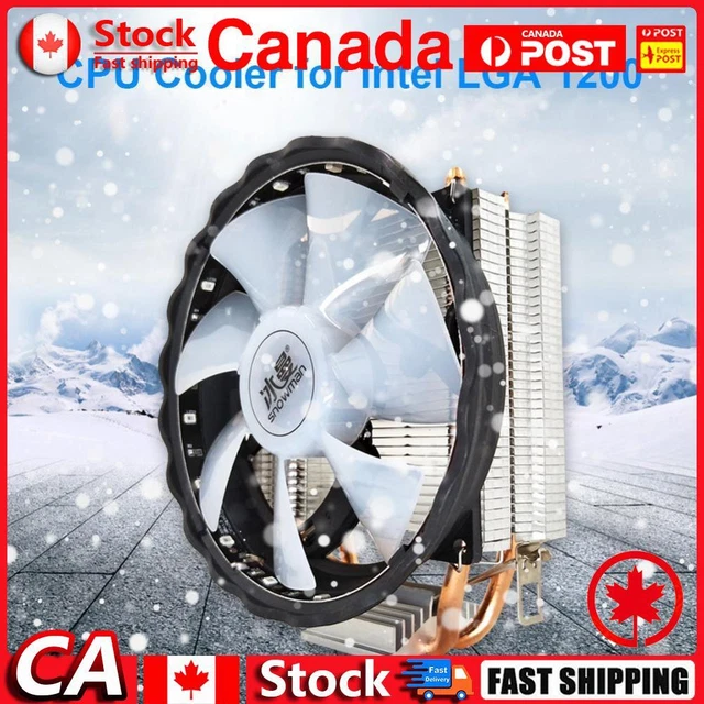2 HEAT PIPES CPU Cooler PC Radiator for Intel LGA (4 Pin No Light) CA ...