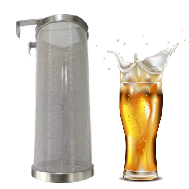 Filtro per luppolo setaccio per luppolo filtro per birra tubo per luppolo autoproduzione 10*25 cm acciaio inox DE