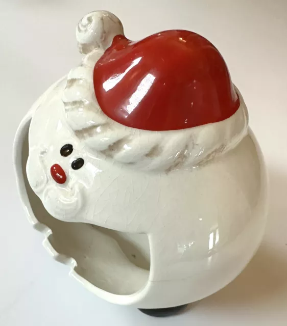 Vintage 1950's MCM Holt Howard Big Mouth Santa Claus Ashtray Japan 3