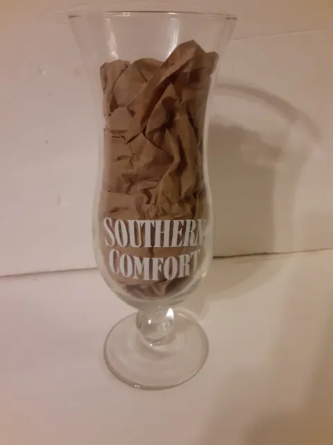 Hurricane Style Stemmed Southern Comfort Cocktail Glass Bar Drink Glass 8" tall
