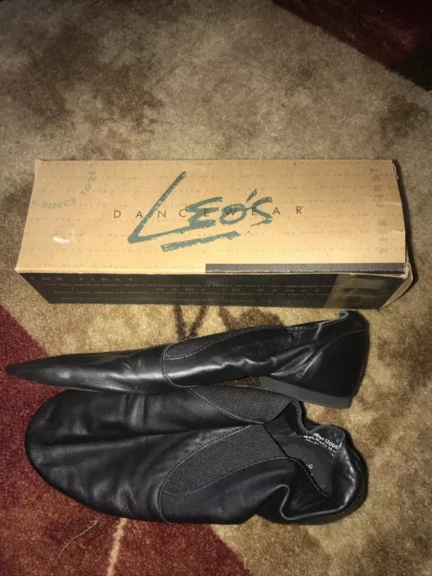 Leo’s Dancewear Protege Jazz Boots Black 7048 Sz 11.5 AD Medium Width Slippers