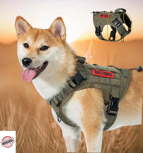 Fire Watcher - Harnais Tactique Pour Chien - Molle - Avec 1 Poignée Et