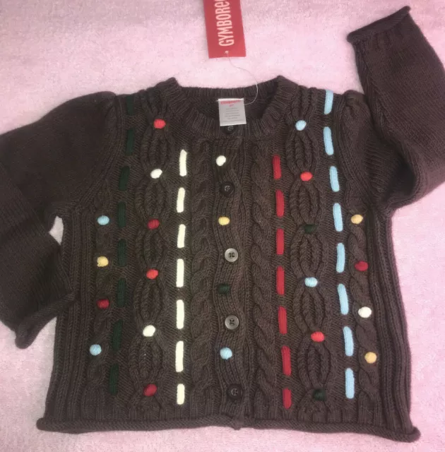 NWT gymboree 2t mountain cabin pom poms cardigan sweater wedding christmas party