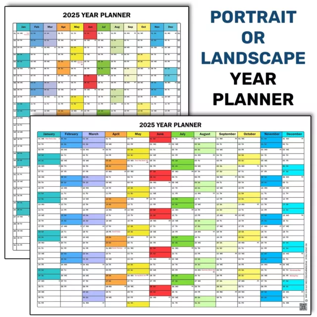 2025 YEAR PLANNER Jan Dec WALL PLANNER Event Planner Calendar A4 A3
