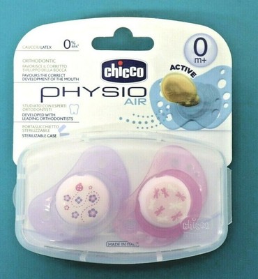 Chicco Succhietto Chicco Physio Air 0m tettarella in Caucciù confezione 2 pezzi colore 