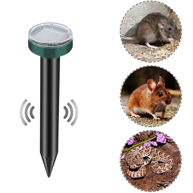 Yard Snake Farm Pest Rodent Gopher Mole Solar Power Repellent Repeller Control