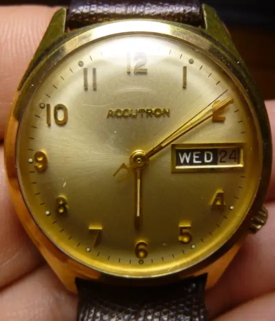1969 Bulova Accutron 14k Gold Filled Watch Runs