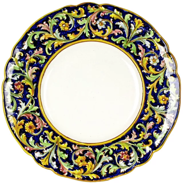 8 Antique Vintage Deruta Style Minghetti Italian Majolica Art Pottery 11" Plates