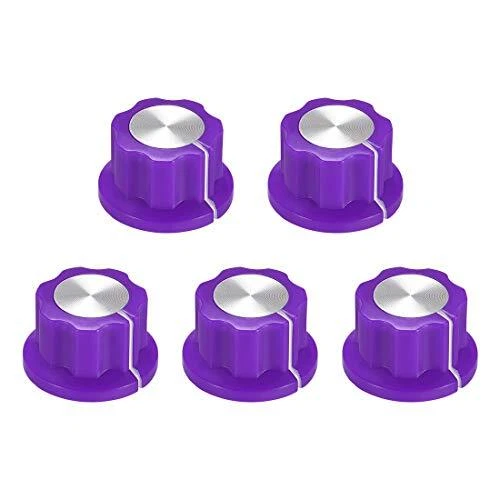 5pcs 6.4mm Shaft Hole Potentiometer Volume Control Rotary Knobs Effect...