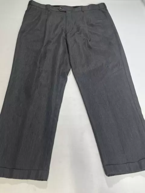 Mens Unbranded Gray Dress Pants Size 38x30 Pleated Cuffed EUC