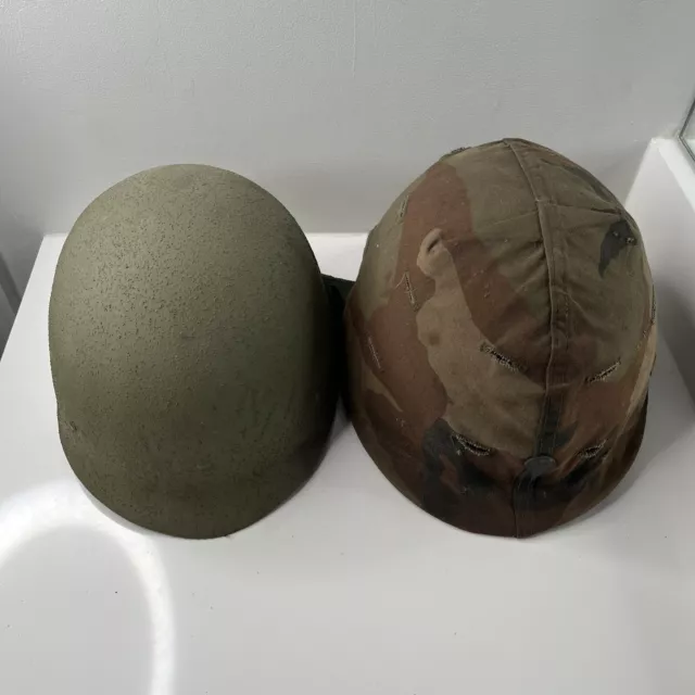 US M1 Helmet Vietnam Era With Camo Cover And Liner