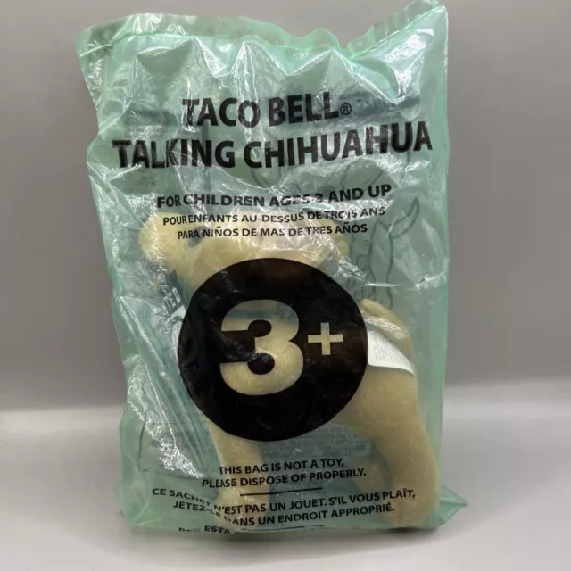 Taco Bell Talking Chihuahua Dog 6" Drop the Chalupa Advertising sound Plush Doll