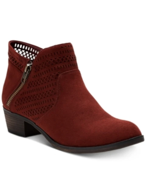 American Rag Women's Abby Round Toe Block Heel Booties Reb Size 6 M