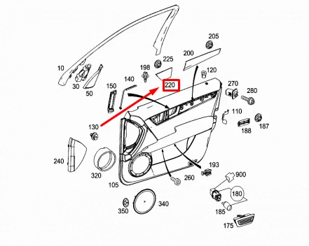 VelvetunVillay Capuchon De Poignée De Porte Avant Gauche Pour Mercedes-Benz Classe C AMG GT Classe E GLC GLE Classe S Maybach Remplace A0997661700