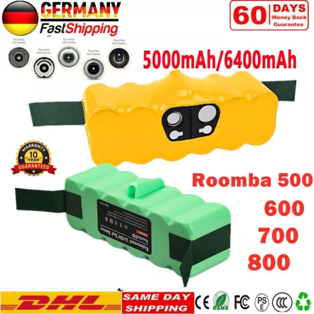 6800mAh Akku Für iRobot Roomba 500 600 700 800 900 14.4V Ni-MH/Li-ion 5.0Ah BH