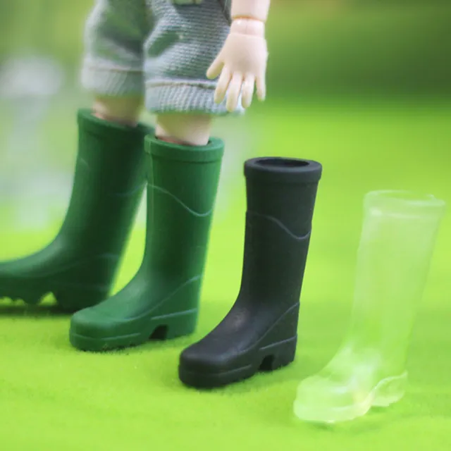 6 Pairs Rubber Dollhouse Rain Boots Mini Shoes Miniature Figurine