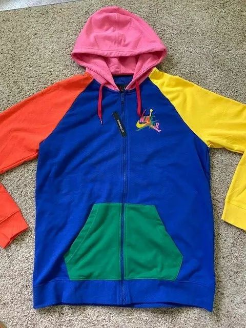 NIKE AIR JORDAN Jumpman Rivals Full Zip Hoodie Hooded Sweatshirt Xl Cv7402 495 39.95 PicClick