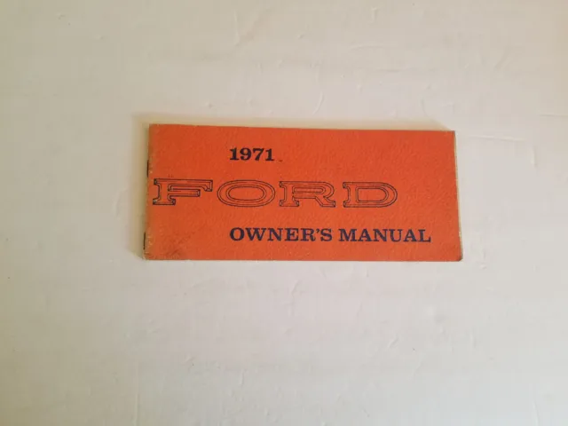 1971 Ford Owner's Manual