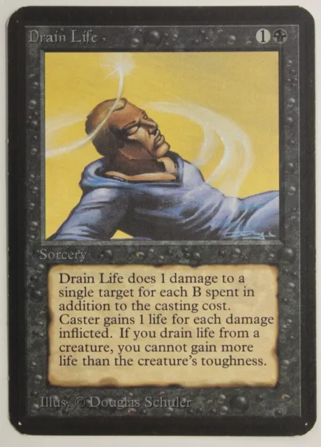 Drain Life - Limited Edition Alpha - Light Play Magic MTG English Very Nice