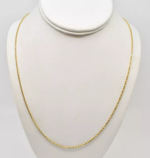 14K ROPE CHAIN Link Necklace 21.75