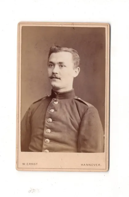 CDV Foto Soldat - Hannover 1880er