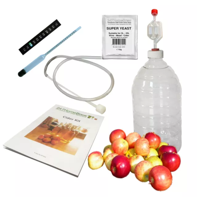 Kit de fabricación de sidra de arranque completo 5L PET Demijohn también hace cerveza hidromiel y jengibre