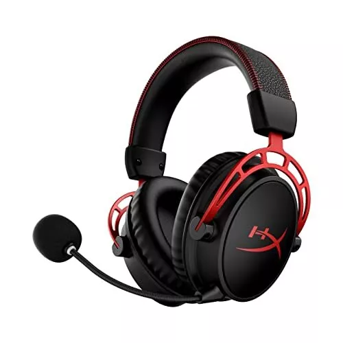 HyperX Cloud Alpha Inalámbrico - Auriculares para juegos para PC, 300 horas inalámbricos, rojos