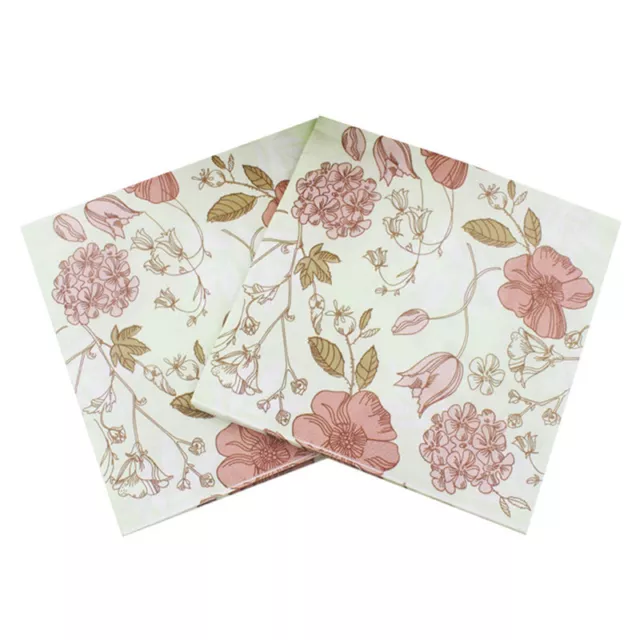 20X wedding party napkins printed flower paper napkin for party supplies desh WF