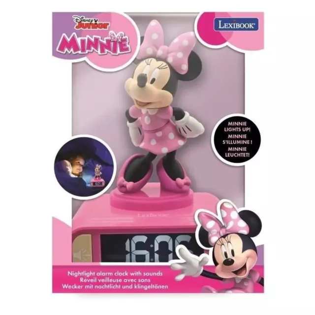 Réveil digital Minnie 3D avec Veilleuse Lumineuse et Effets Sonores - LEXIBOOK 3