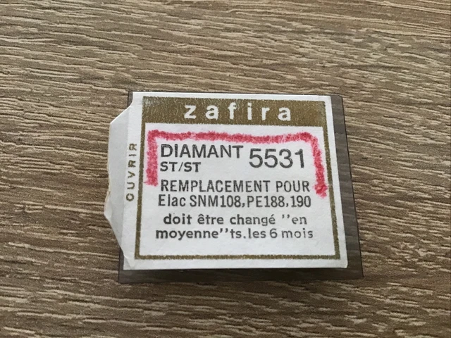 Diamant ELAC SNM 108 PE 188/190 - Cellule Platine Vinyle - Aiguille Universelle NEUVE