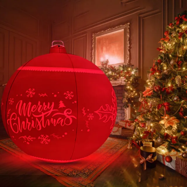 (as Show)Boule De Noël Gonflable En PVC De 60cm Avec Lumière LED