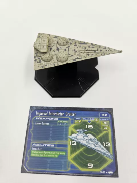 Star Wars Miniatures: Starship Battles Imperial Interdictor Cruiser #34