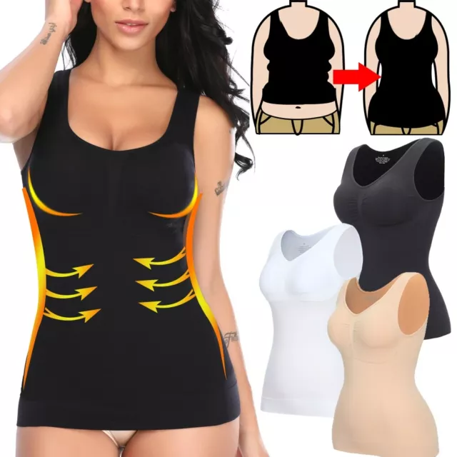 Women Cami Shaper with Built in Bra Tummy Control Camisole Tank Top Underwear