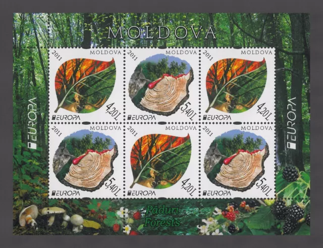 Moldova 2011 CEPT Europa "Forests" 6 MNH stamps Booklet